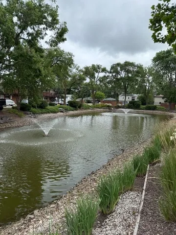 a view of a lake with houses