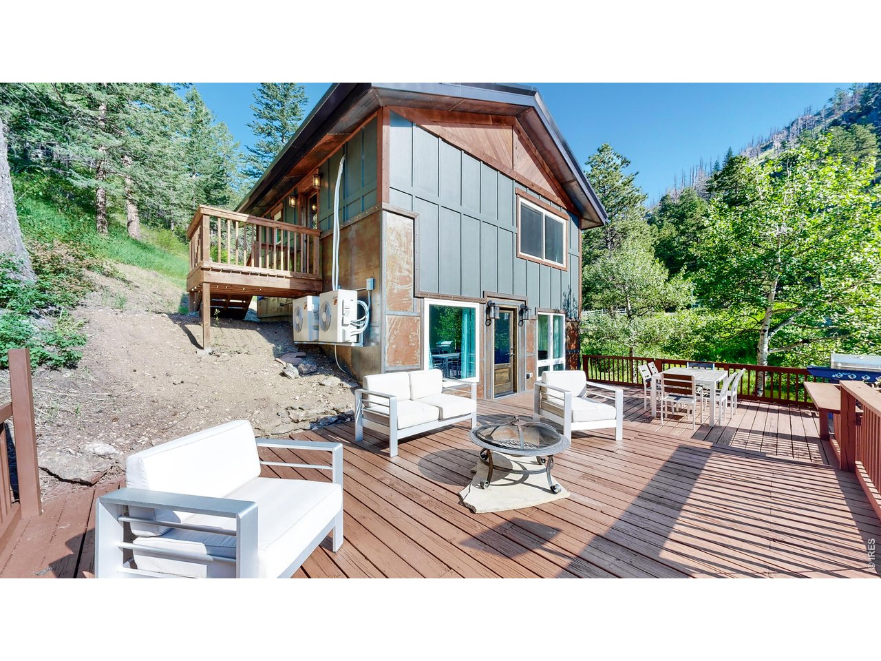 1268 Spring Valley Road Bellvue, CO 80512 - Photo 27 of 33 a backyard of a house with seating space
