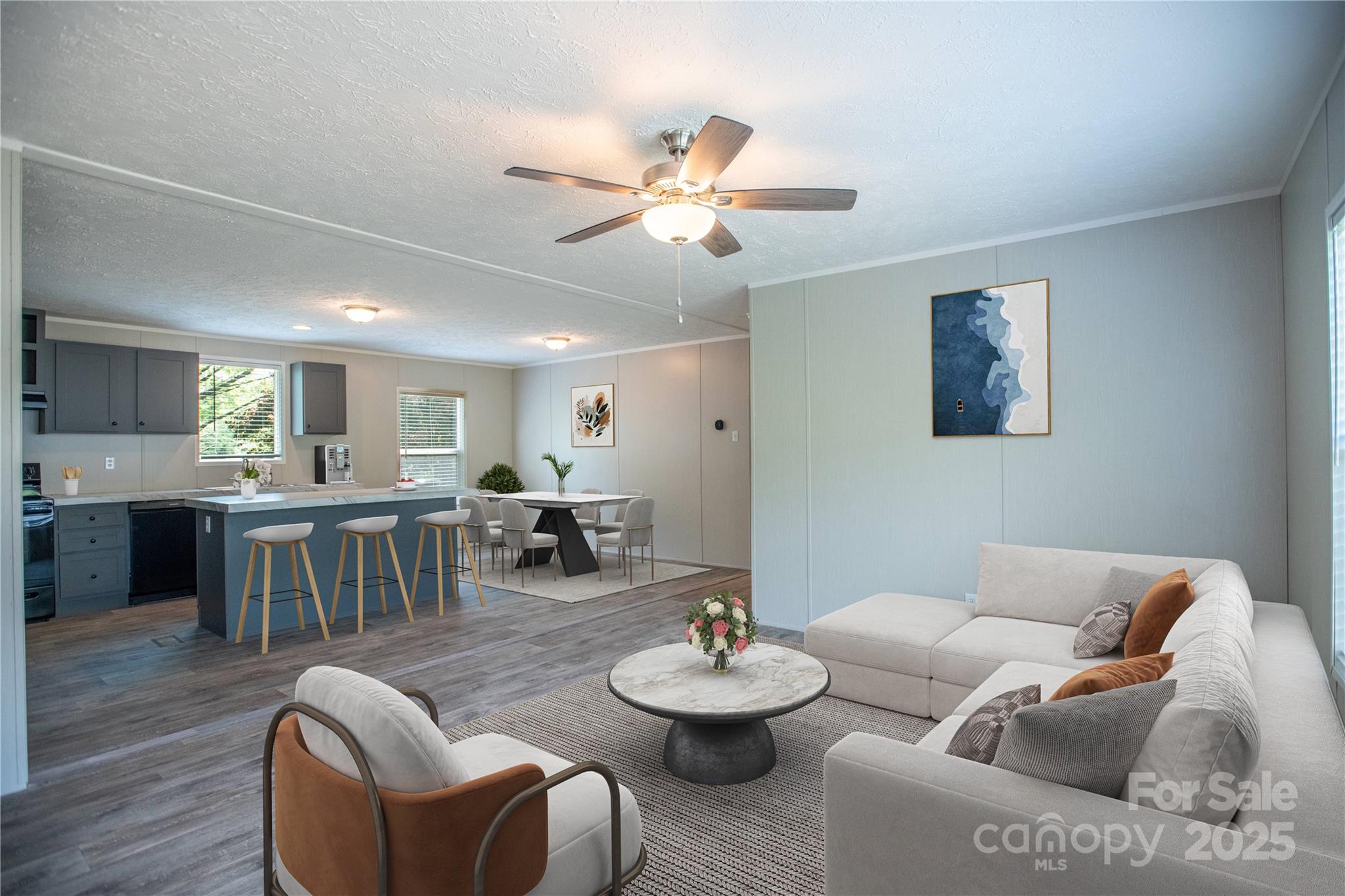 1451 Newfound Road Leicester, NC 28748 - Photo 4 of 39 a living room with furniture and a dining table