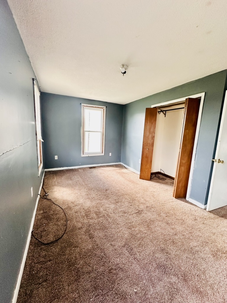 411 East Hamilton Street Odell, IL 60460 - Photo 13 of 19 an empty room with closet and wooden door