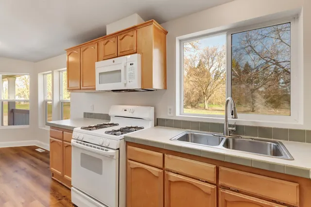 a view of bathroom with hardwood floor