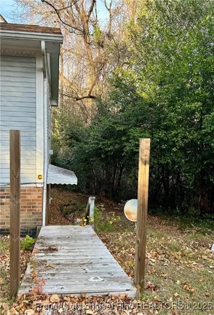 a backyard of a house