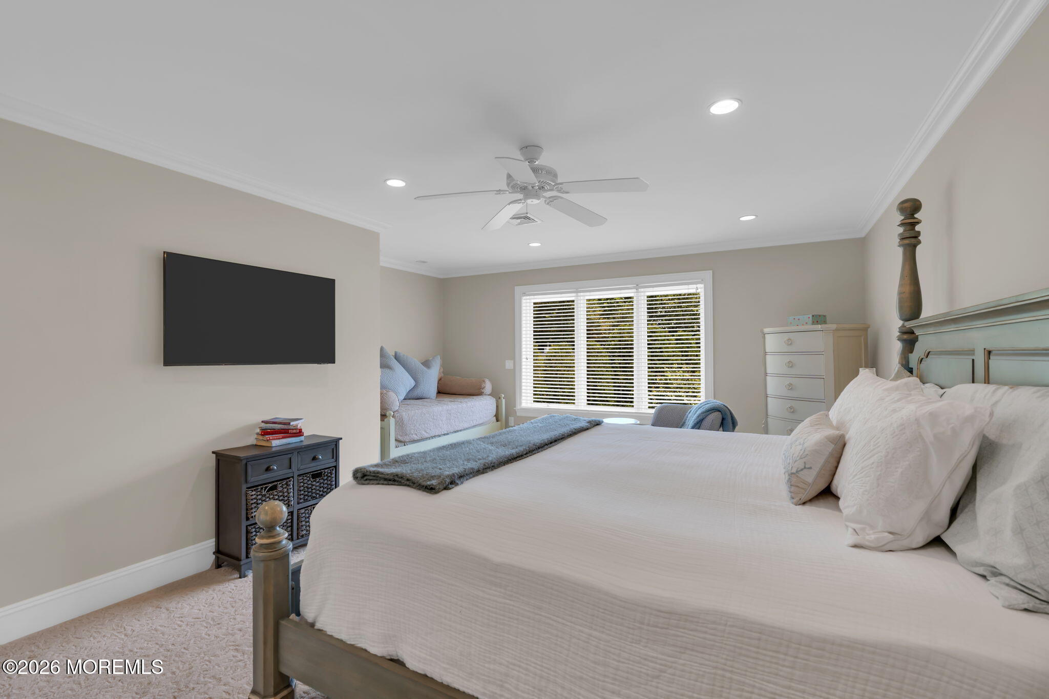 672 Winding River Road Brick, NJ 08724 - Photo 54 of 111 a bedroom with a bed and a flat screen tv