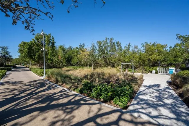 a view of outdoor space with a garden