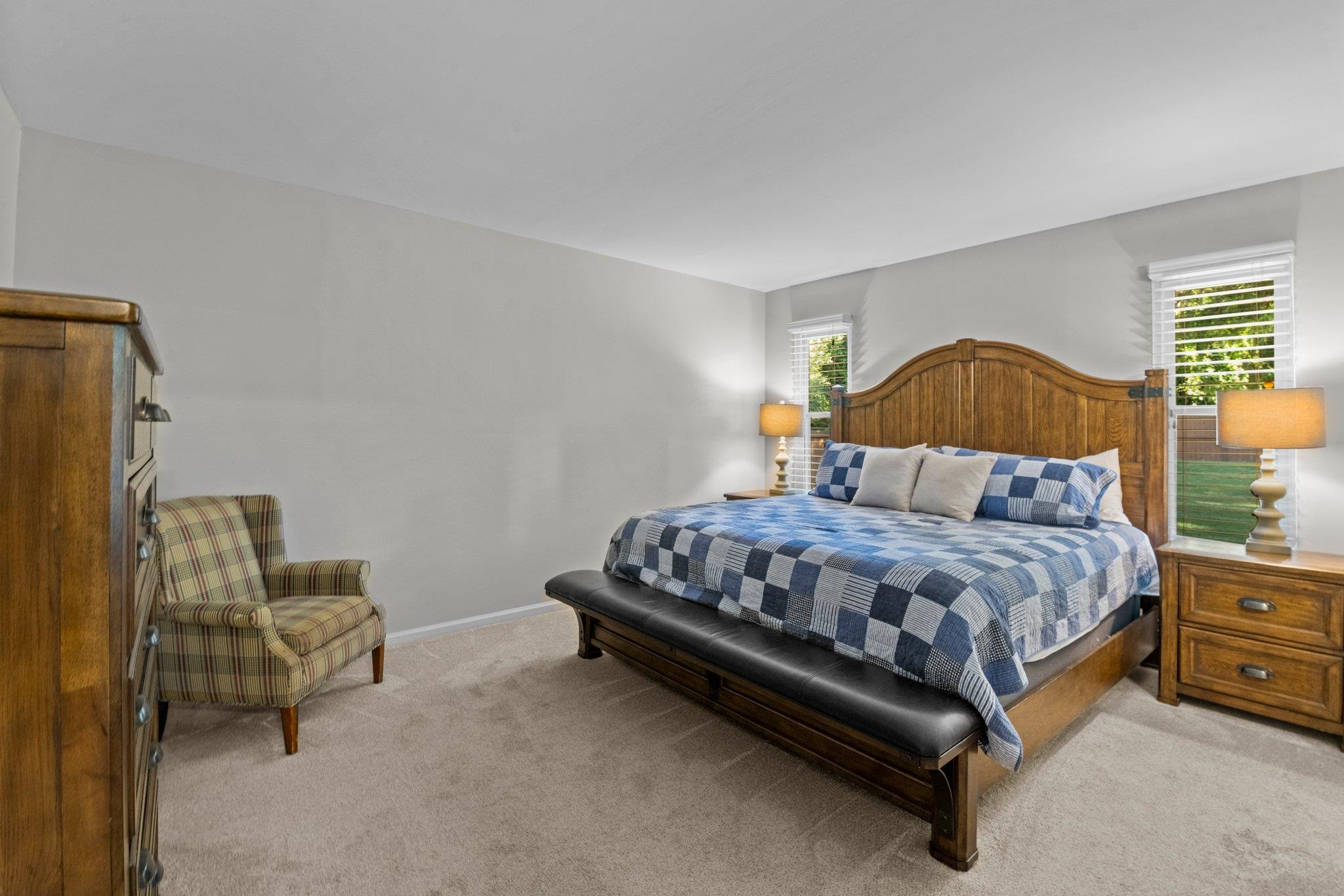 5421 Old Towne Road Raleigh, NC 27612 - Photo 14 of 39 Spacious Primary Bedroom with walk-in closet and new bathroom with barn door. Primary Bedroom