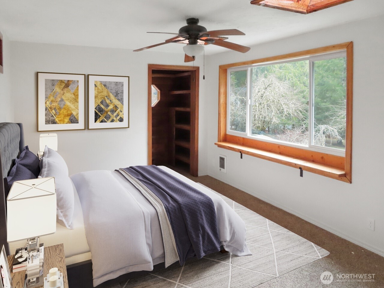 230 East Stavis Road Shelton, WA 98584 - Photo 21 of 35 a bedroom with a bed and a window