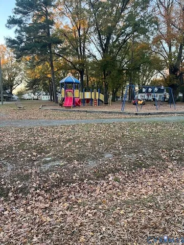 a view of outdoor space with lots of trees