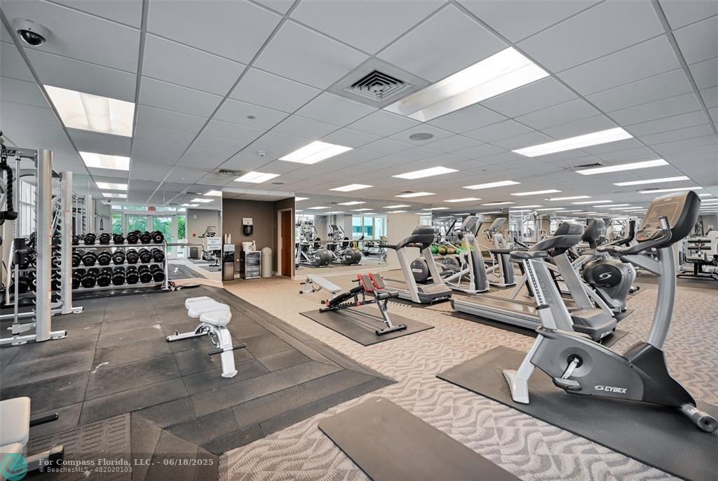 1819 Southeast 17th Street, Unit 803 Fort Lauderdale, FL 33316 - Photo 15 of 20 a room with lots of gym equipment