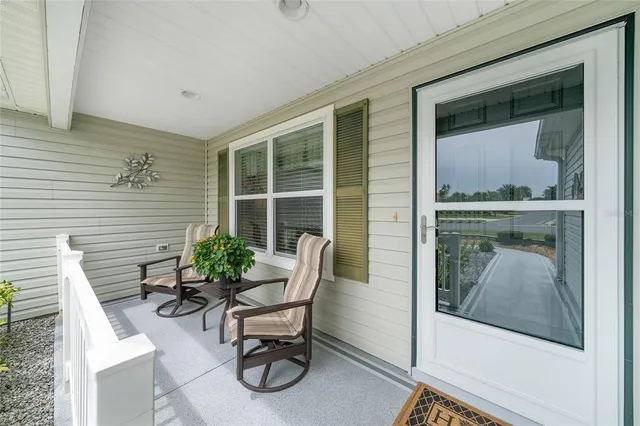 a house view with a seating space