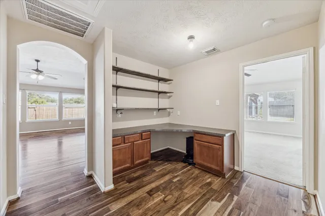 a room with storage and utility