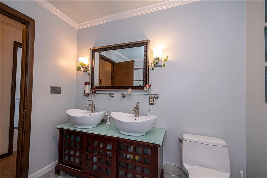 1824 Hassam Road Coraopolis, PA 15108 - Photo 7 of 24 STYLISH MAIN BATH ON TOP LEVEL ONLY A FEW STEPS UP FROM MAIN LIVING LEVEL.