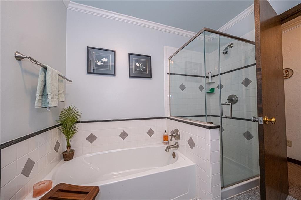 1824 Hassam Road Coraopolis, PA 15108 - Photo 9 of 24 MAIN BATH WITH SEPARATE STEP IN GLASS SHOWER.