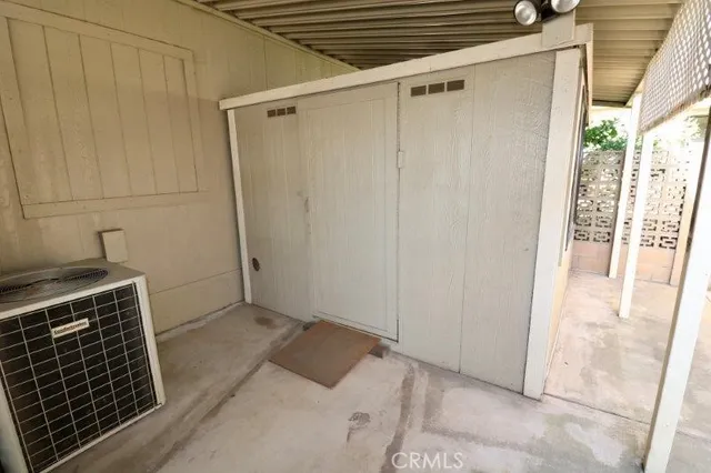 a view of a storage and utility room