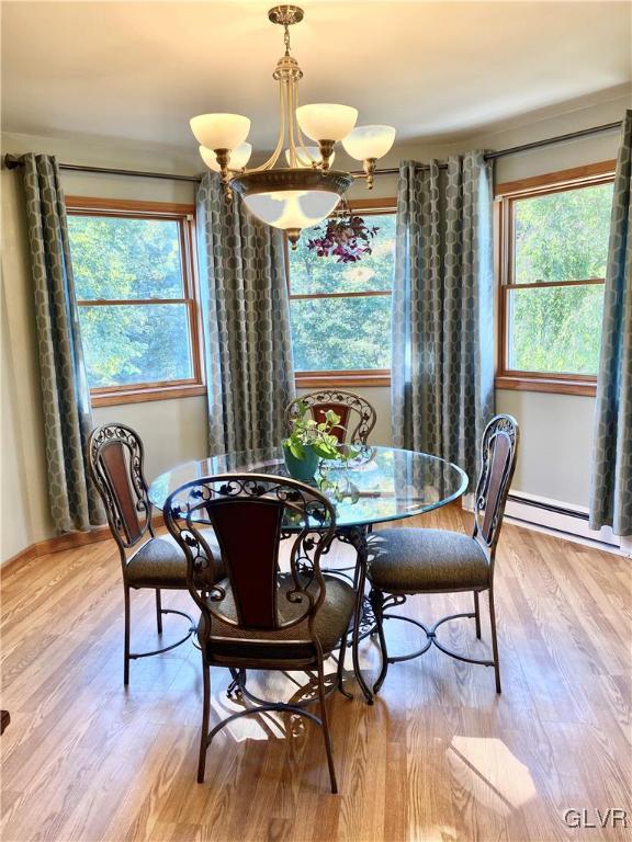 117 Mt Snow Road Henryville, PA 18332 - Photo 11 of 34 a view of a dining room with furniture window and outside view