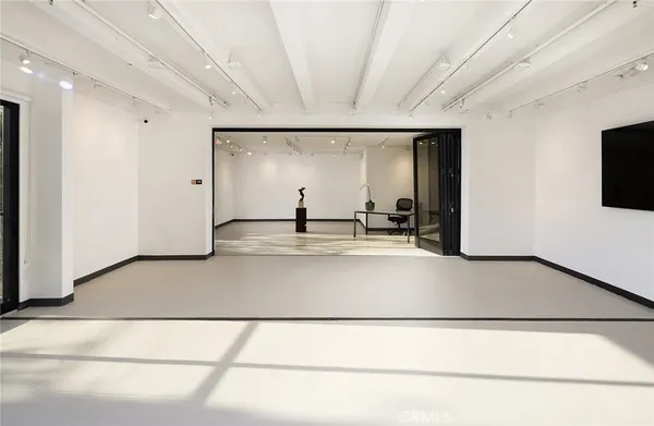 a view of a indoor garage