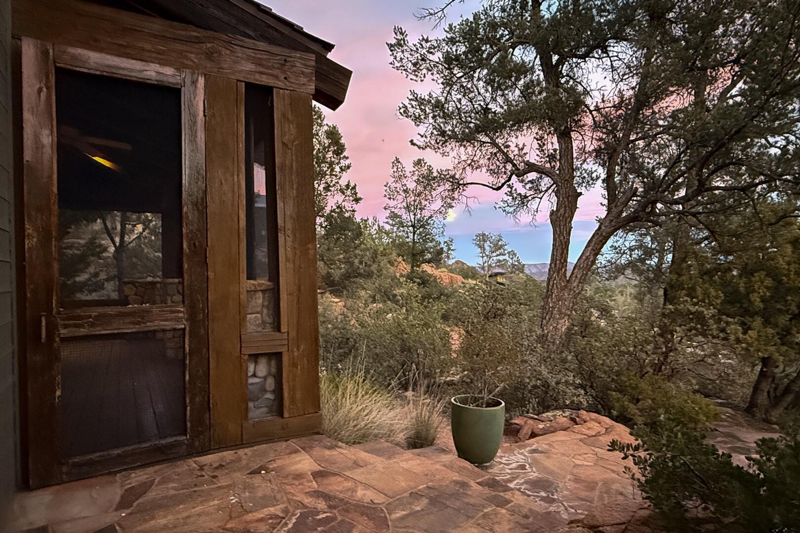 2401 East Rim Club Drive Payson, AZ 85541 - Photo 98 of 116 twilight from back patio entering screened porch