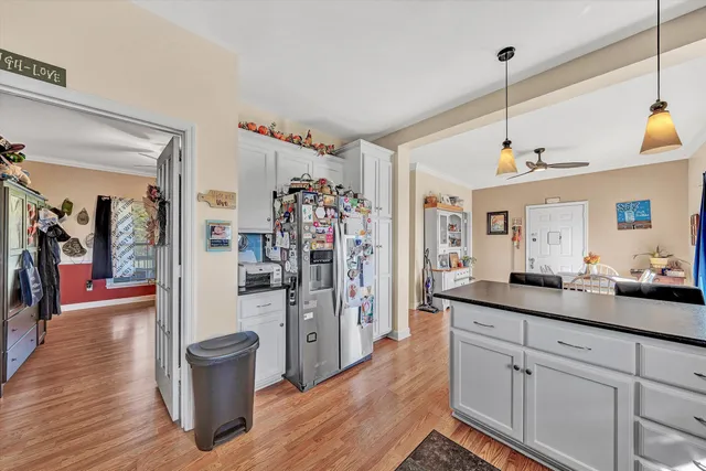 a very nice looking room with a wooden floor