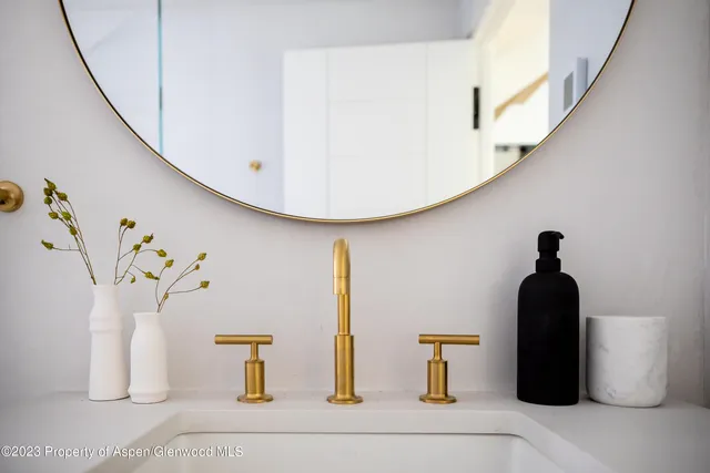 a close view of a sink