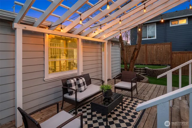 a outdoor space with patio furniture