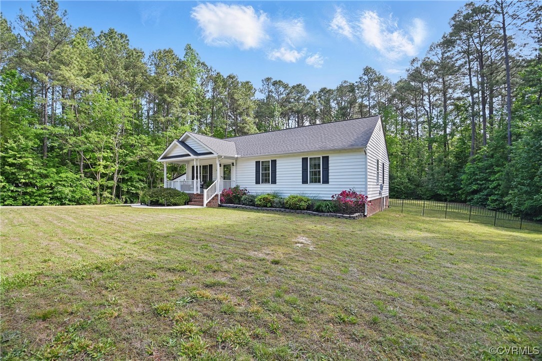 14609 Gatewood Road Dewitt, VA 23840 - Photo 3 of 25 Ranch-style house with covered porch and roof with