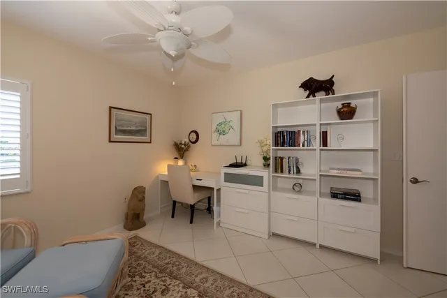 a living room with furniture and decor