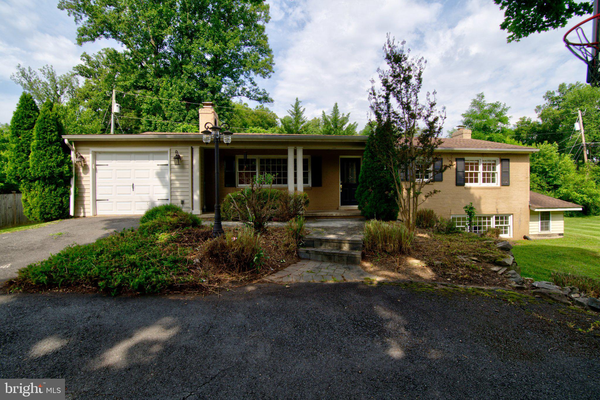 Charming home with lush greenery.