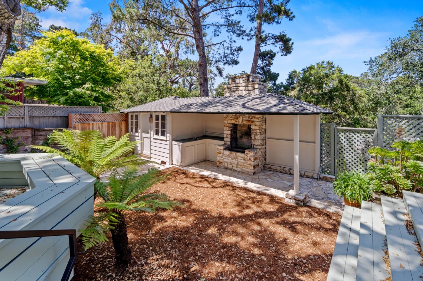 0 Junipero Carmel, CA 93923 - Photo 39 of 42 a view of a backyard with plants and outdoor seating