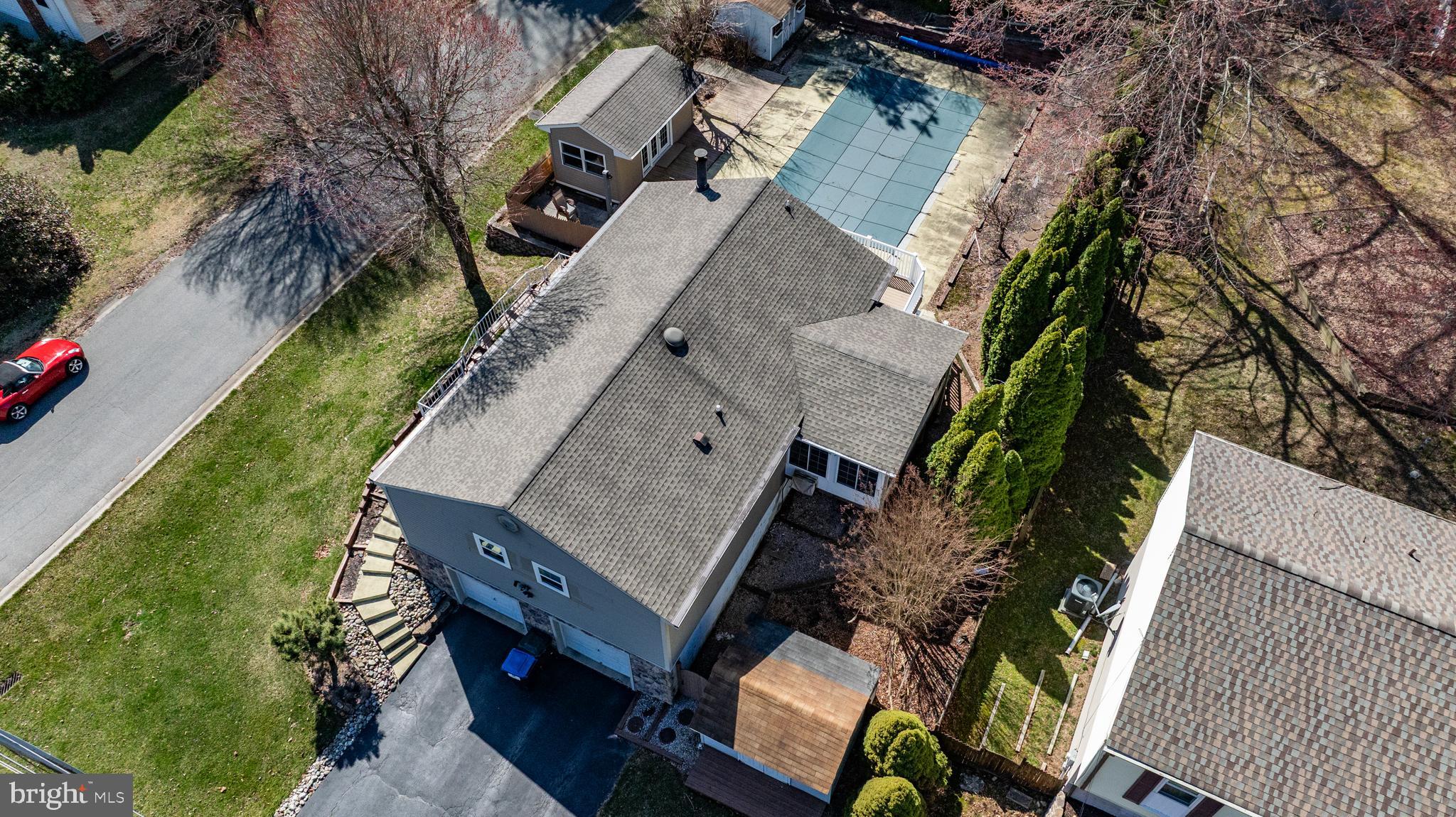 274 Birch Street Newark, DE 19711 - Photo 37 of 41 an aerial view of a house with a yard and potted plants