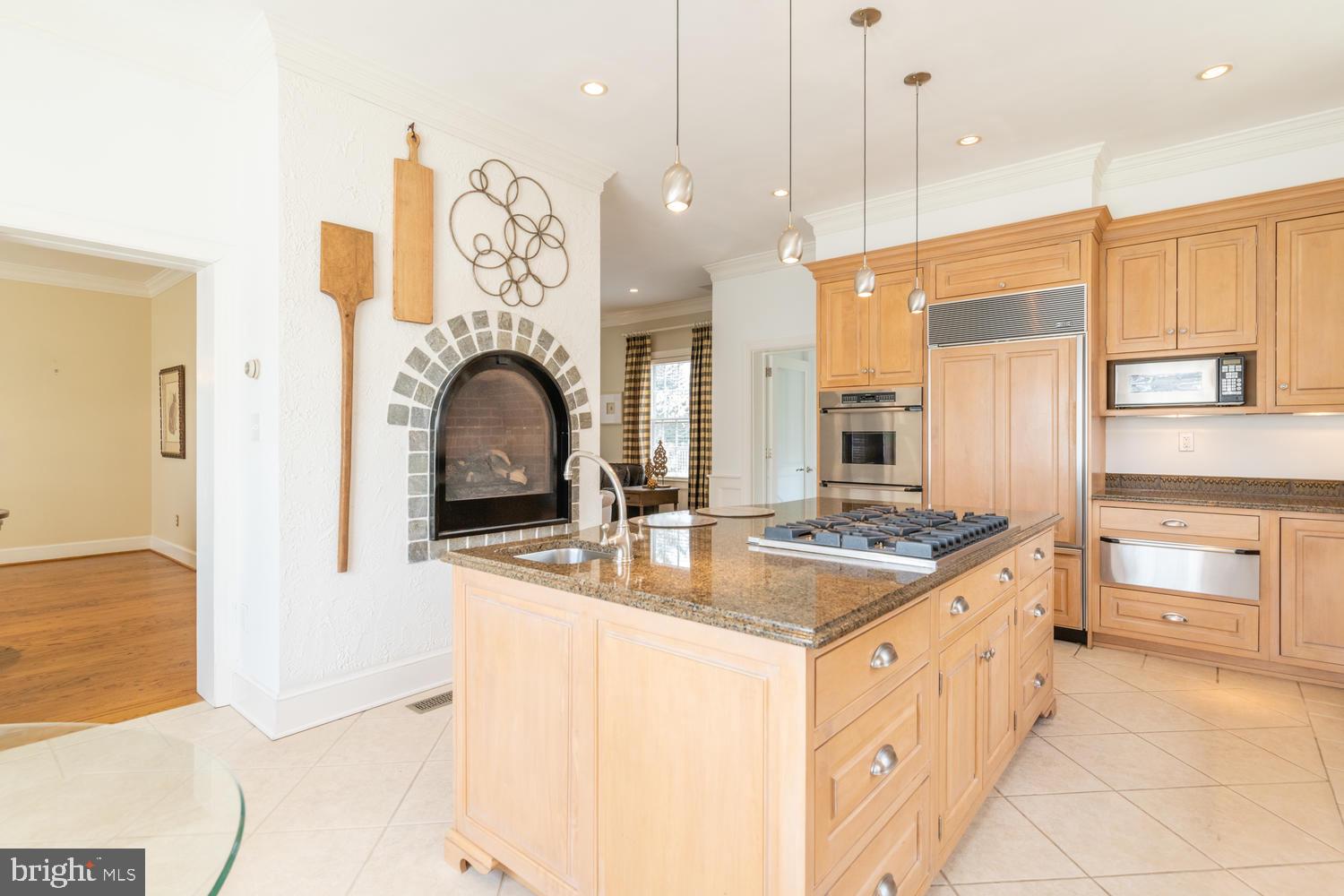 4004 Carson Place Alexandria, VA 22304 - Photo 38 of 93 Unique gas fireplace and center island for prep