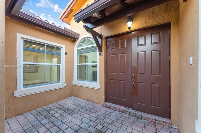 a view of front door of a house