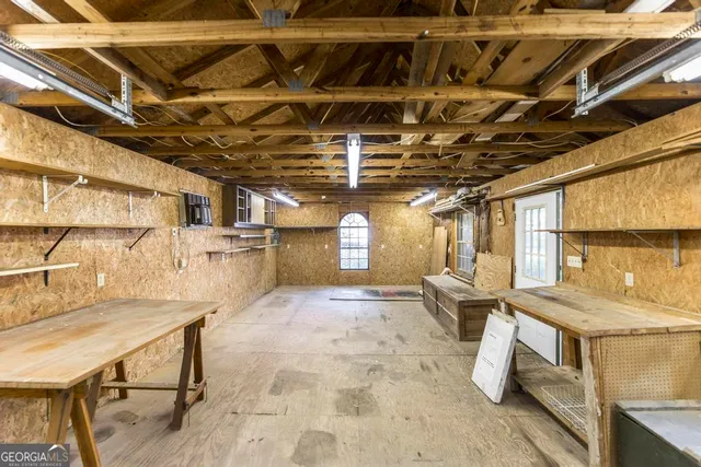 a view of a storage room