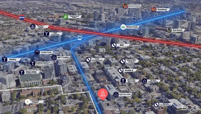 a brick building that has lots of windows on it