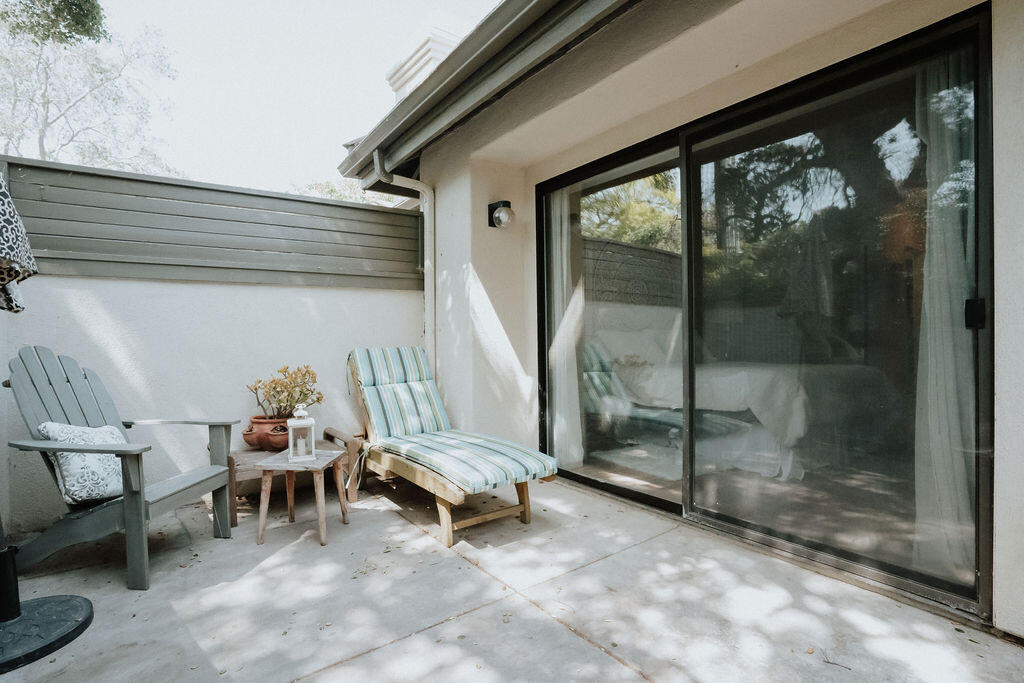 4040 Primavera Road, Unit 6 Santa Barbara, CA 93110 - Photo 25 of 35 Patio with access from primary bedroom