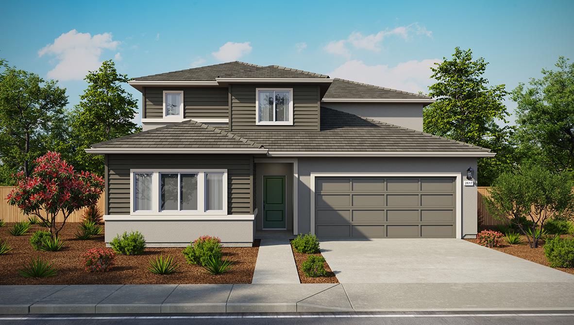 6056 Grazing Rnch Road Roseville, CA 95747 - Photo 1 of 1 a front view of a house with a yard and garage