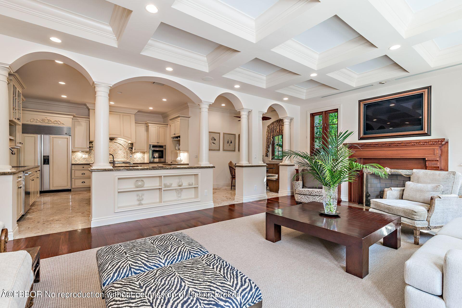 250 Country Club Road Palm Beach, FL 33480 - Photo 5 of 33 a living room with furniture and a view of kitchen