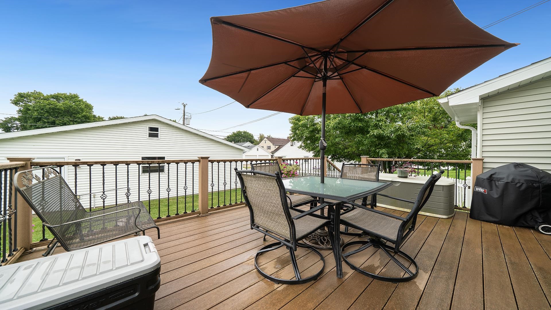 915 North 8th Street Rochelle, IL 61068 - Photo 32 of 38 a view of deck with furniture and barbeque oven