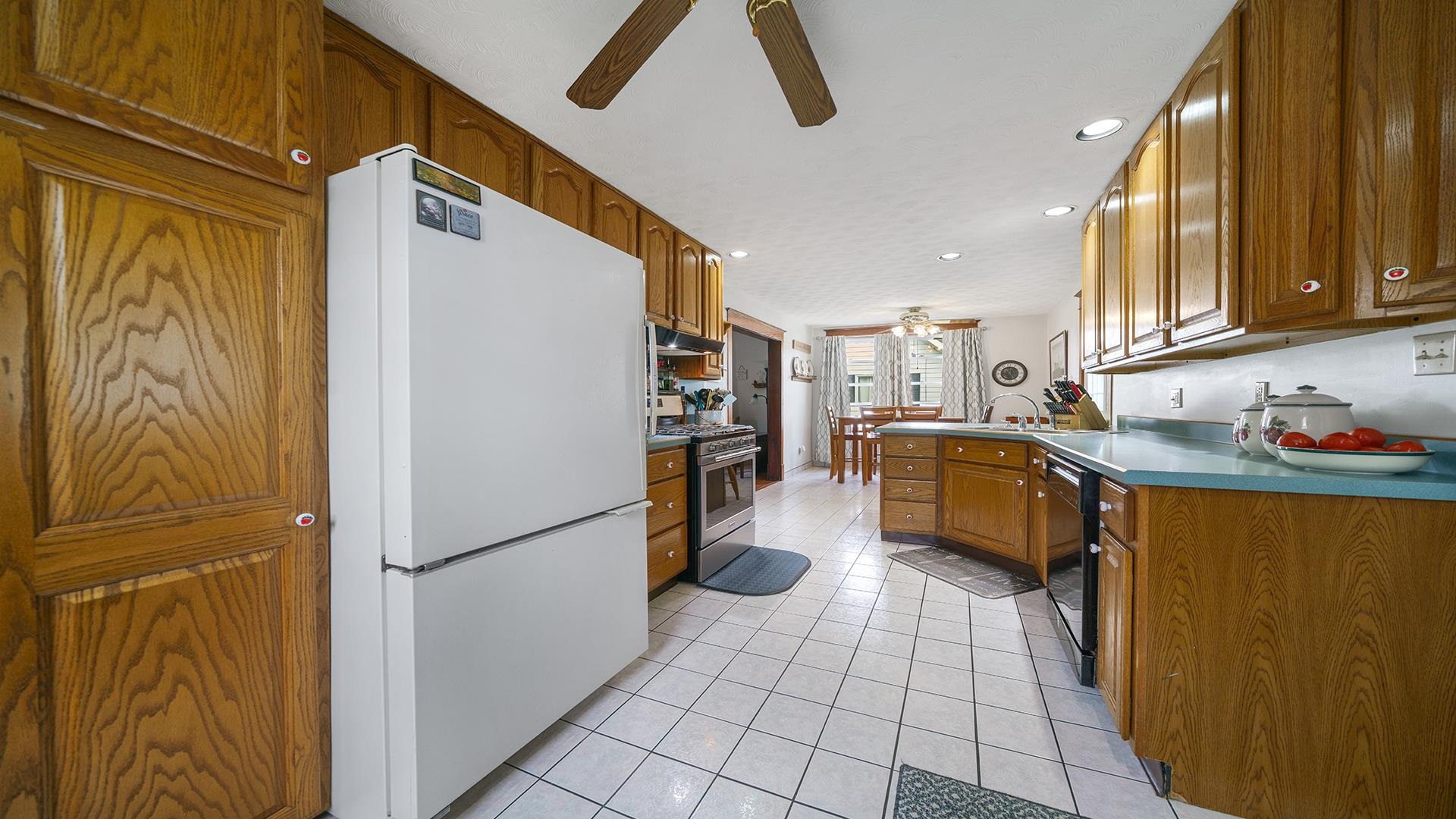 915 North 8th Street Rochelle, IL 61068 - Photo 8 of 38 a kitchen with stainless steel appliances granite countertop a refrigerator and a sink