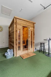 a view of an outdoor space with seating area