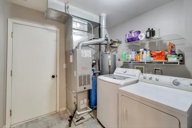a view of storage and utility room with toys