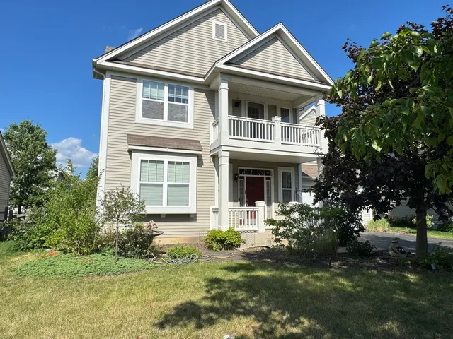 a house view with a garden space