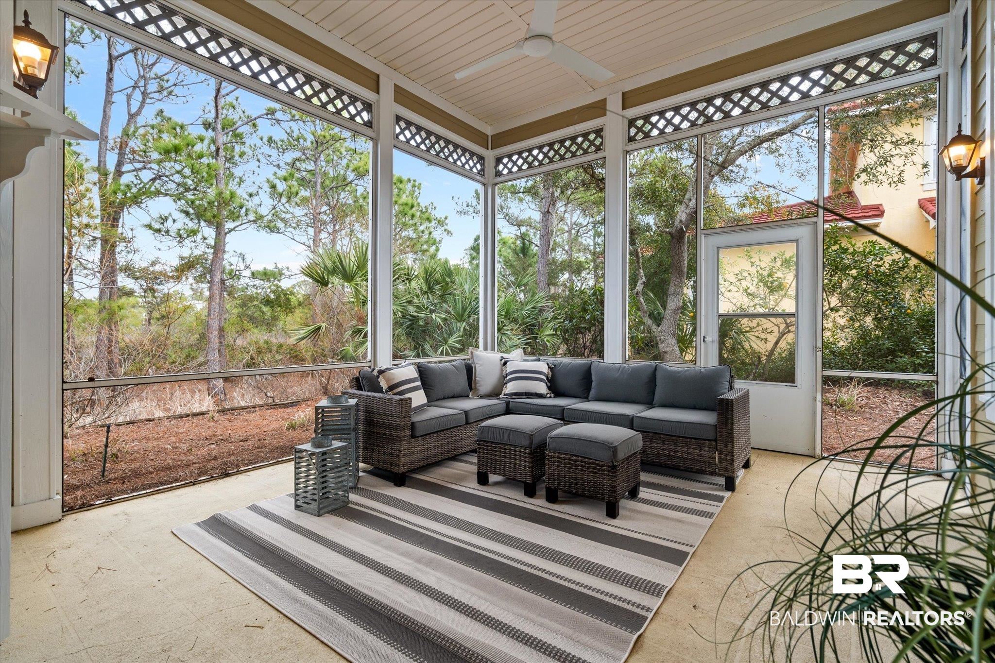 9259 Genipa Way Gulf Shores, AL 36542 - Photo 38 of 72 Sunroom featuring ceiling fan
