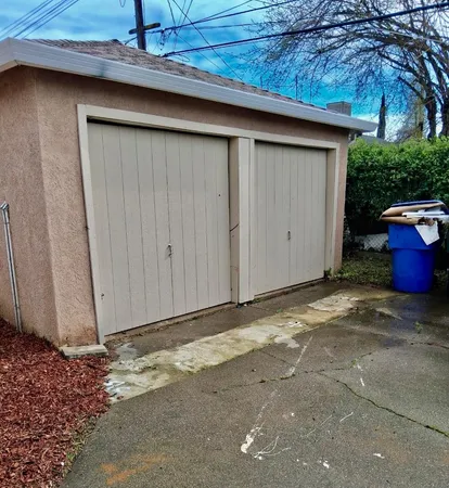 a backyard of a house