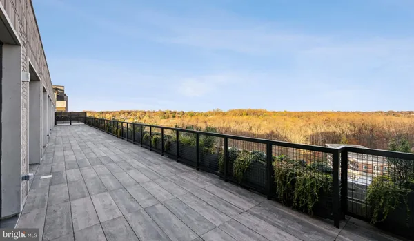 a view of wooden floor with a ocean view