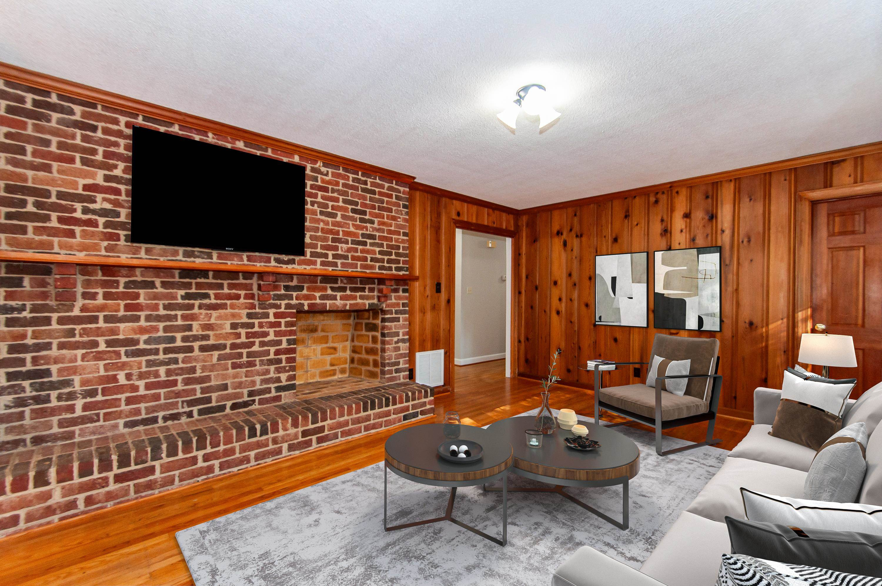2104 Myron Drive Raleigh, NC 27607 - Photo 5 of 35 Family room virtually staged