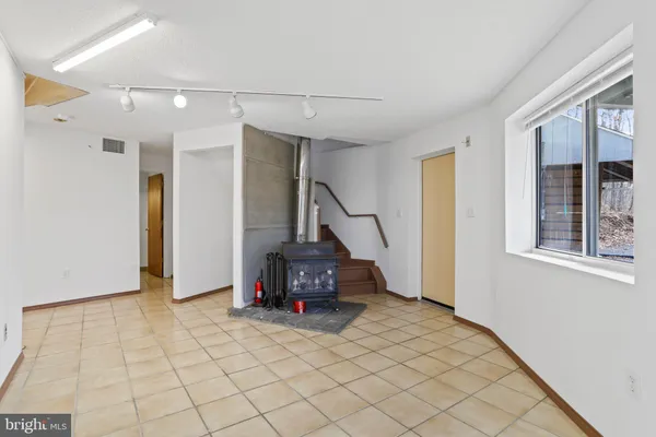 a storage room with washer and dryer