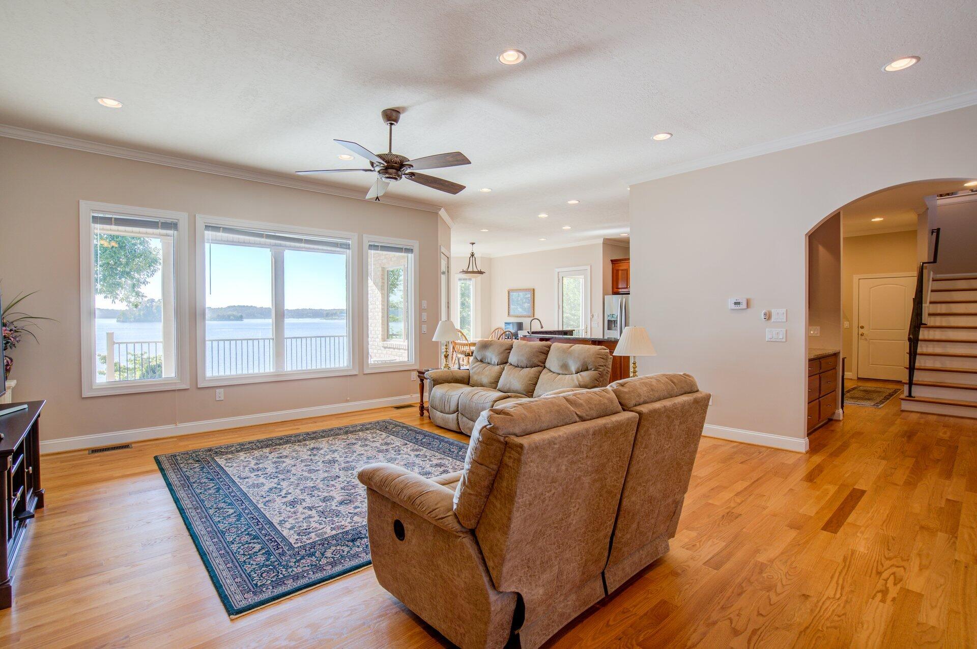 249 Pine Bay Drive Union Hall, VA 24176 - Photo 15 of 62 a living room with furniture and a large window