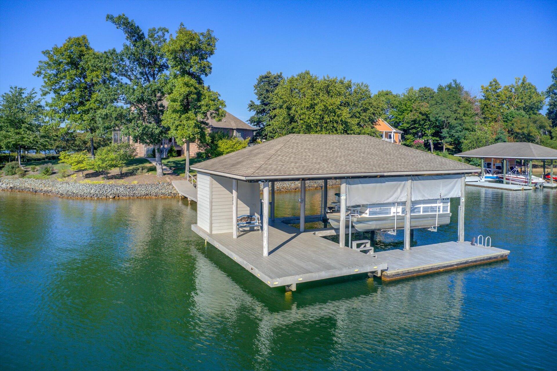 249 Pine Bay Drive Union Hall, VA 24176 - Photo 53 of 62 a view of a house with pool and a yard