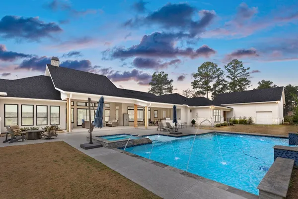 a view of a house with a patio