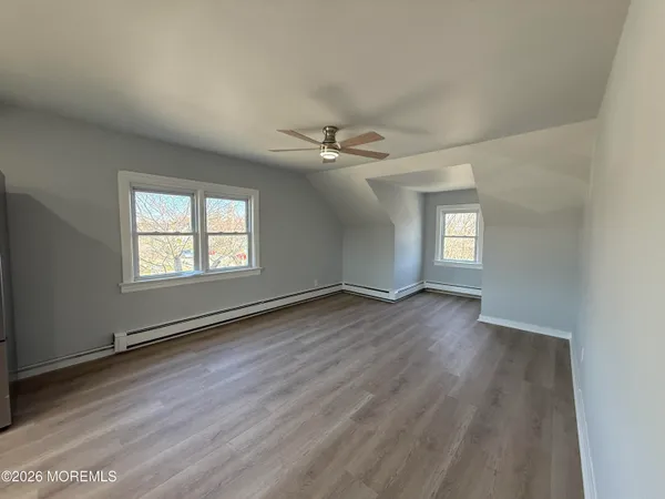 a view of a hallway with entryway