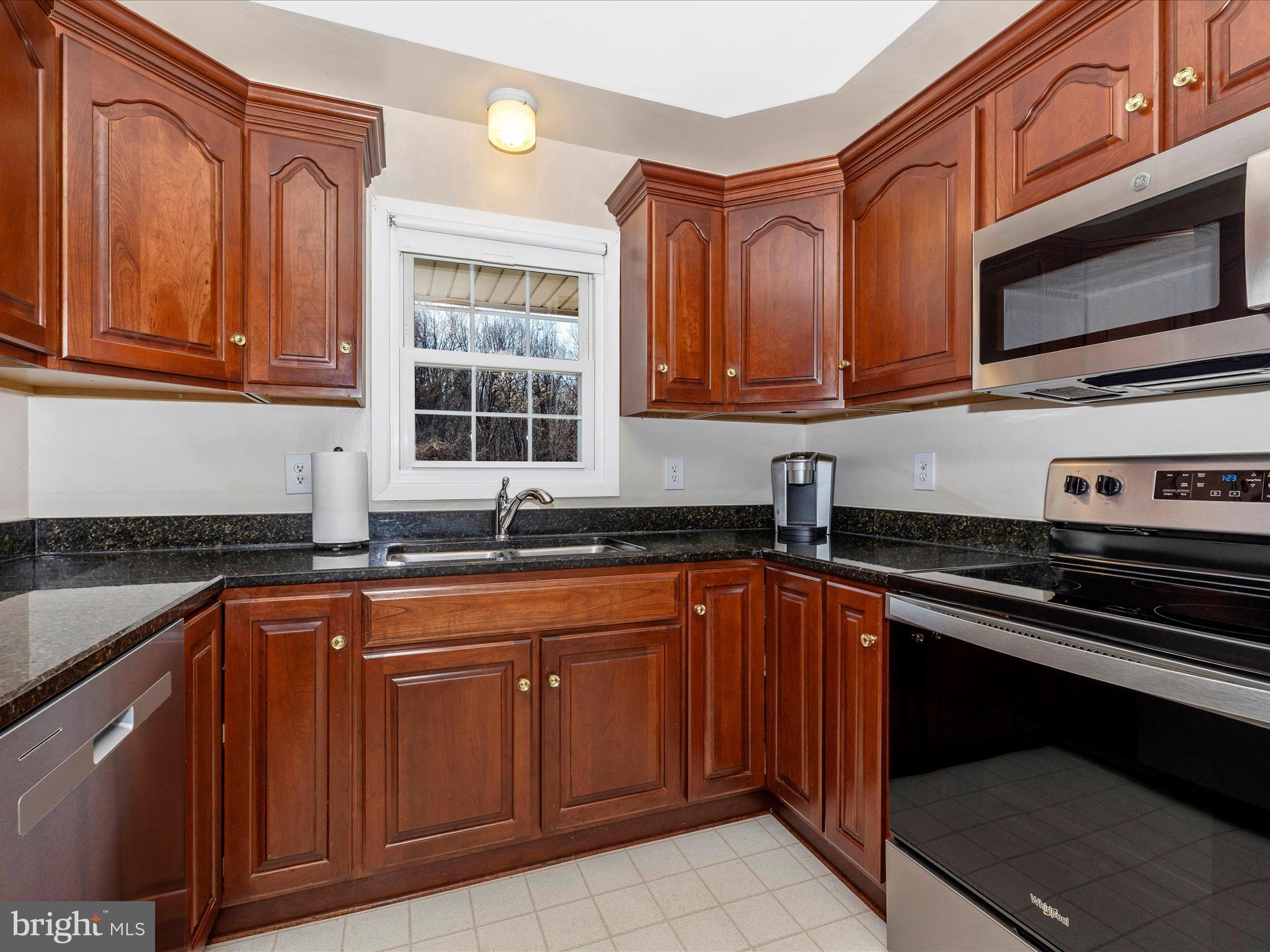 25204 Frederick Road Clarksburg, MD 20871 - Photo 17 of 58 a kitchen with stainless steel appliances granite countertop a sink stove and microwave
